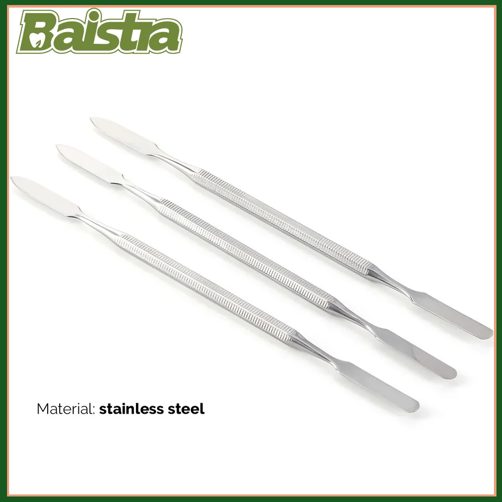 3 Pcs/Pack BAISTRA Dental Stainless Steel Mixing Spatula Tool Dental Mixing Stick Color Tools