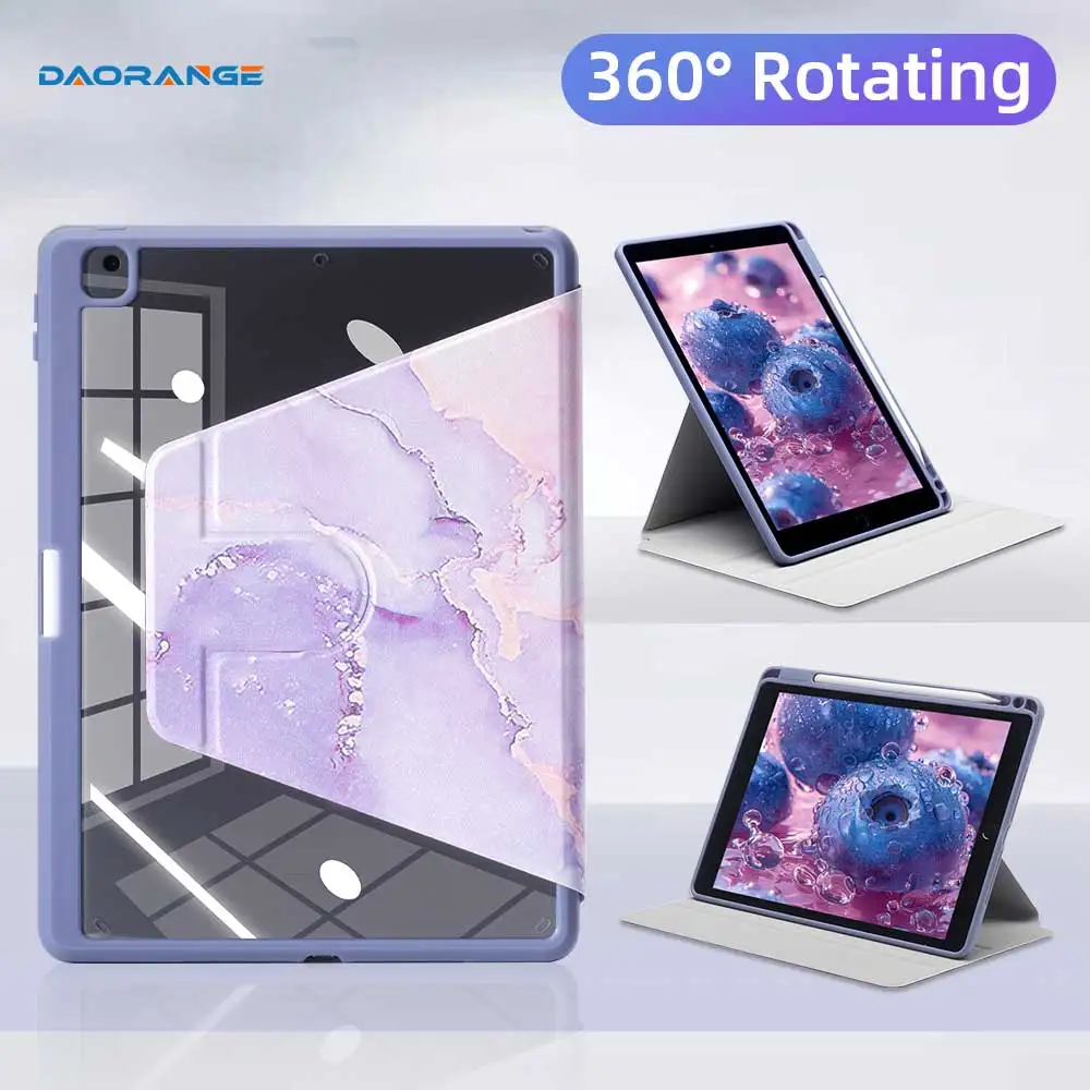 

360° Rotating for iPad Air 11 2025 M3 2025 mini6 7 10.9in 5th 4th Gen iPad 10th Gen iPad Pro 11 4 5 12.9 M2 M4 Cover with Pencil