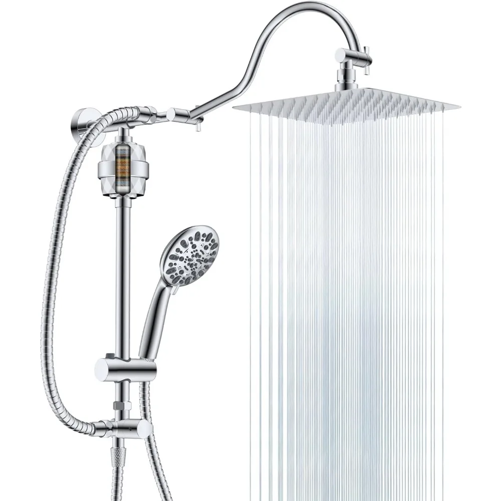 

Полностью металлическая 10-дюймовая насадка для душа Hibbent с фильтром и дождевой насадкой для легкого действия, душевая насадка высокого давления, ручная насадка для душа