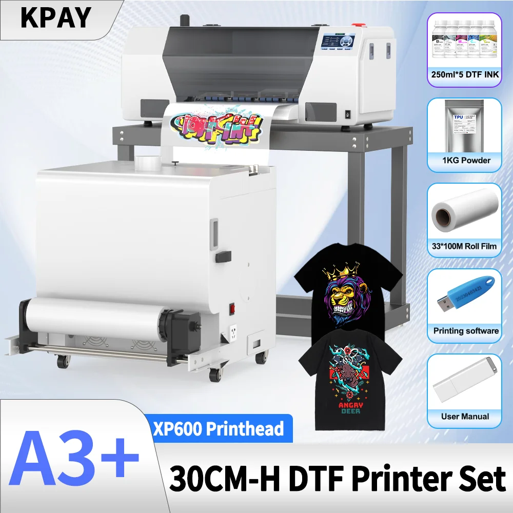 

DTF Printer A3 Printer For Epson XP600 DTF Impresora For T-shirt Printing Machine With Curing Oven DTF Direct Transfer Printer