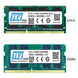 DDR3L 4GB 8gb 16GB 1066 1333 1600 mhz PC3L 12800S 10600 8500 memoria para ordenador portátil DDR4 2133 2400 2666 PC4 SODIMM memoria ram para portátil