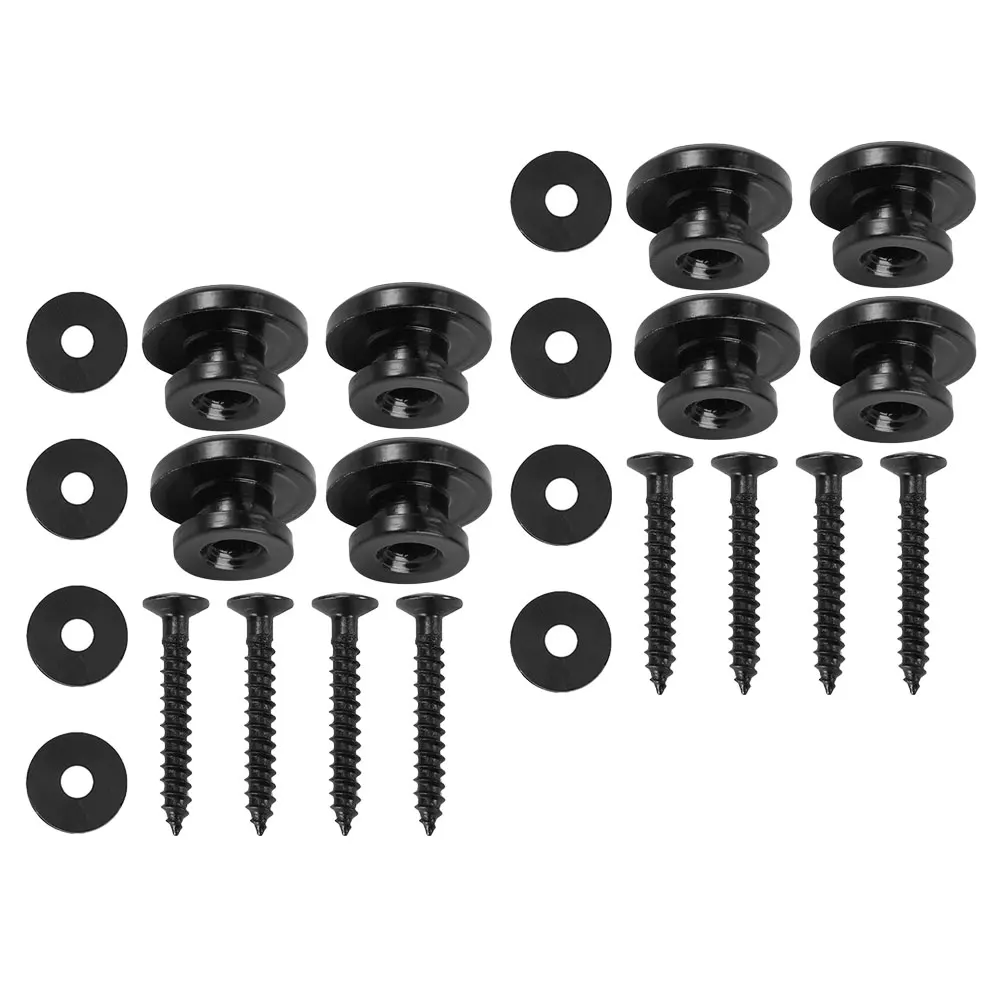

8pcs Guitar Locks Durable Metal Electric Acoustic Guitar Strap Locks Parts Buttons Accessories Long Term Anti Rust