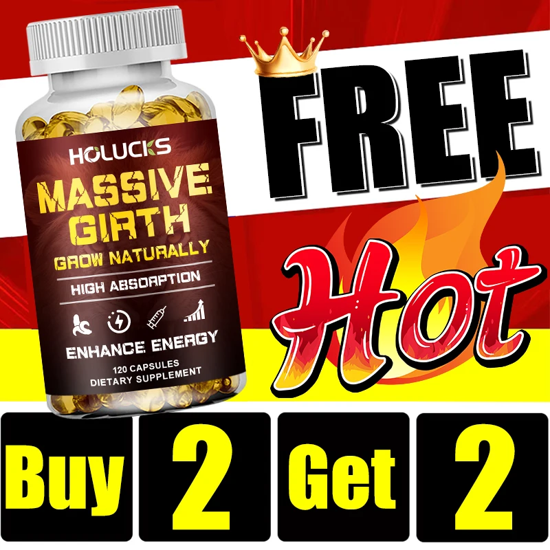

Buy 2 Get 2 Free! Massive Girth Capsules, Support Enhanced Blood Flow, Stamina & Overall Male Performance, Overall Wellness