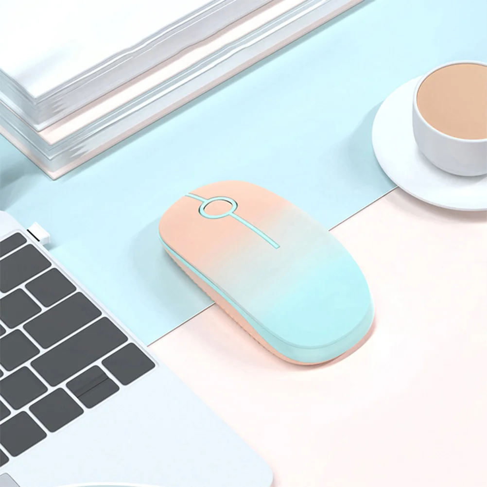 

Gradient Color Wireless Mouse 2.4ghz Silent Design Ergonomic USB Receiver Small Portable Laptop Computer Mouse Cordless
