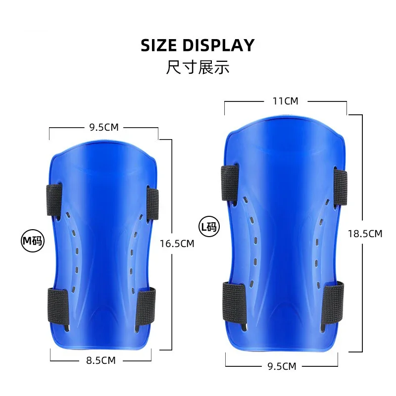 1 Pair Double Bandage Soccer Shin Guards Pads Adults Kids Roller-Skating Football Leg Guard With Strap Adjustable Knee Support