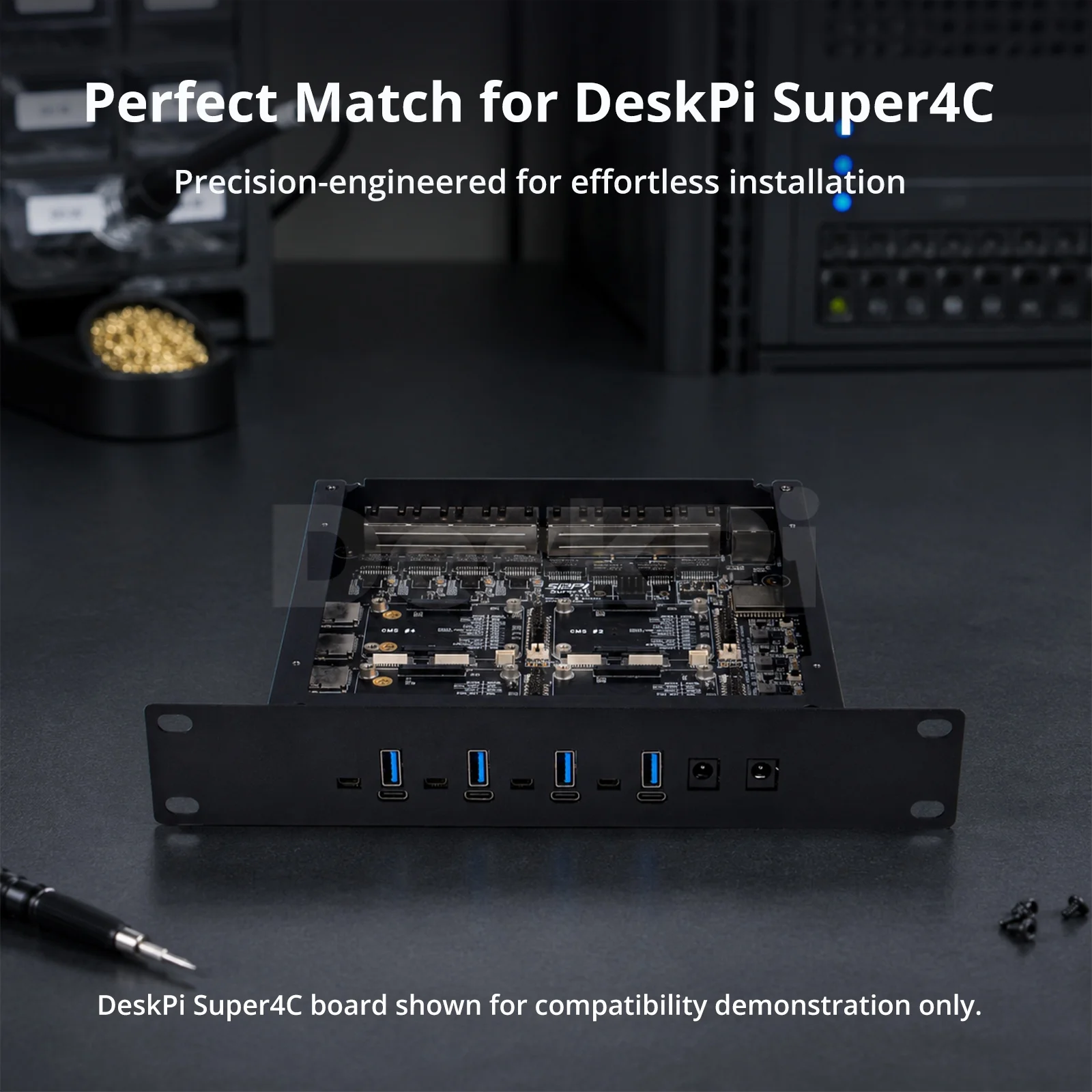 Caja metálica DeskPi para plac - Deskpi Super6C reseña y precio