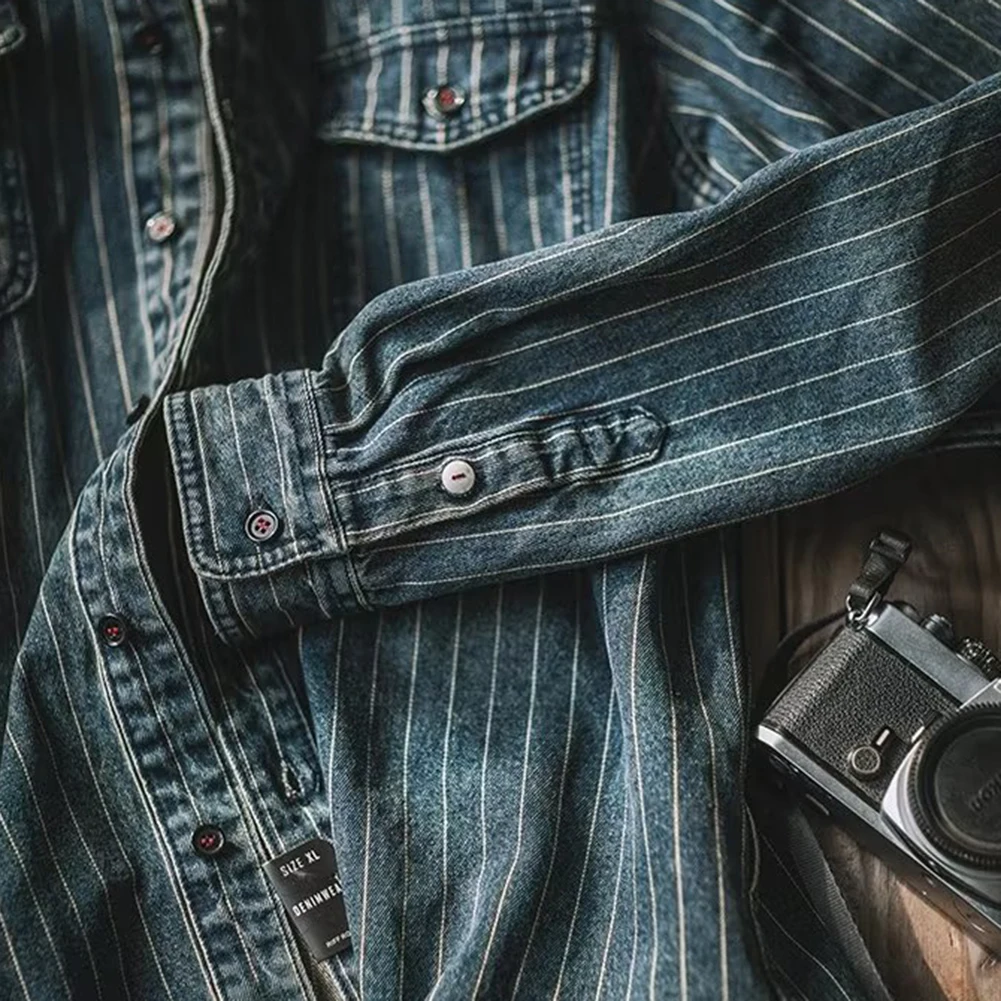 

Мужская модная рубашка-куртка свободного кроя с длинным рукавом, больших размеров, в винтажном стиле, минималистичная, комфортная