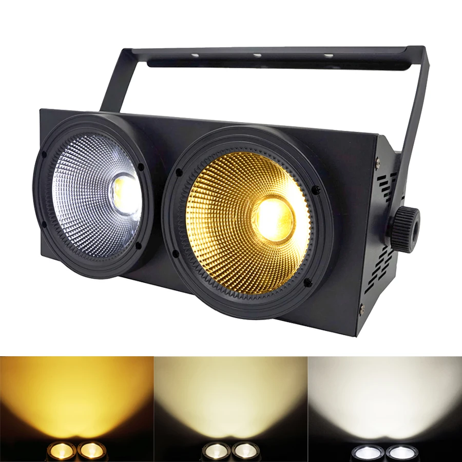 LED COB 2eyes 2x100W Blinder Lighting DMX Stage Lighting Effect DMX Controller Club Show Night DJ Disco,E&Q Stage Lighting