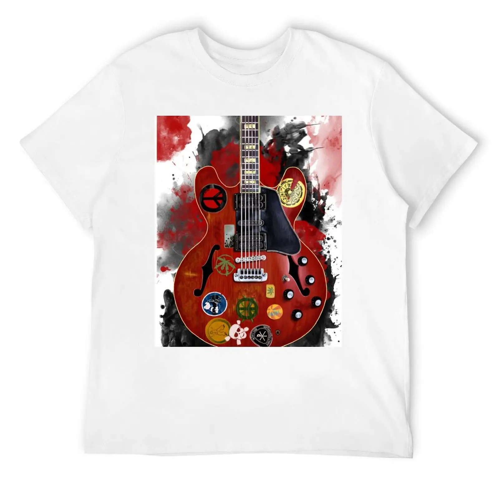 Alvin Lee's electric guitar T-Shirt vintage t shirts customs design your own Men's clothing