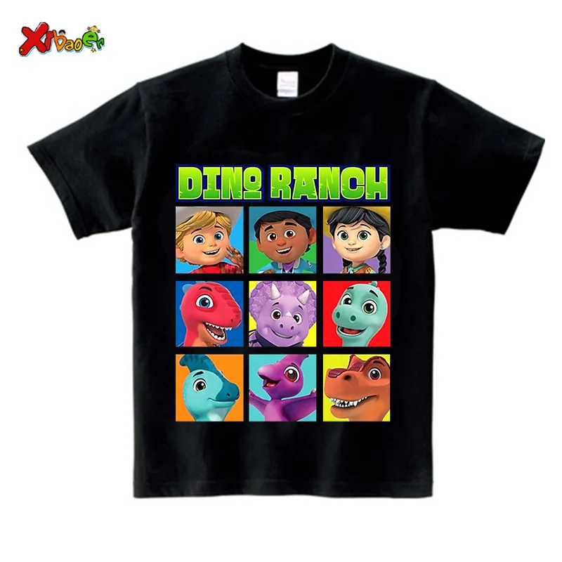 

T Shirt for Kids Boy 8 Years Dino Ranch T Shirt Kids Shirts Summer Clothes Clothing Children T-Shirts Boys Shirts girls clothes