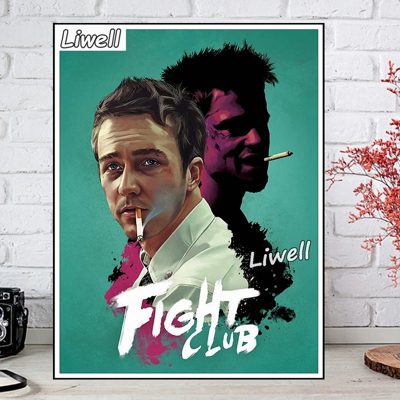 Classic Movie Fight Club Norton Diamond Painting Poster Fantasy Dark Art Embroidery Cross Stitch Kit Handmade Gift Wall Decor