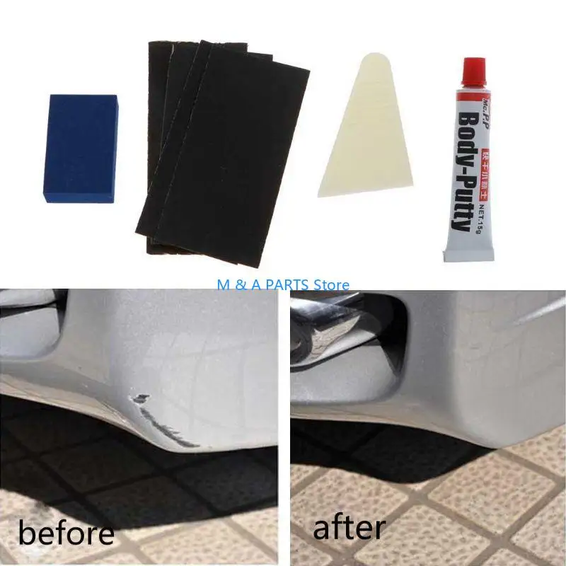 U1JF Car Body Putty Scratch Filler Painting Rep Pen Non Toxic Permanent Water Resistant Assistant Smooth Auto Tool