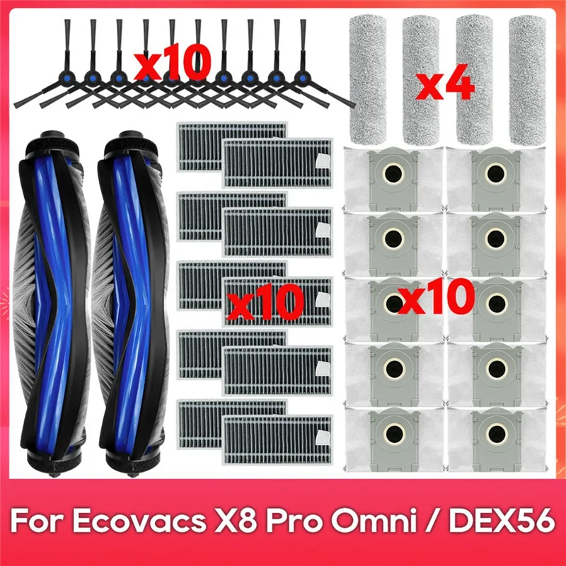

A23F-36PCS Vacuum Cleaner Replacement Parts Forecovacs Deebot X8 Pro Omni /DEX56 Foryeedi S1114 Spare Parts