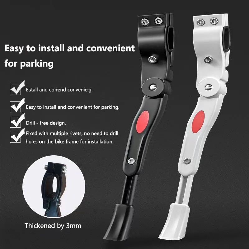 

Adjustable Length Mountain Bike Single Kickstand,Aluminum Alloy Side Stand,Bicycle Accessory for Cross-border,One-side Support