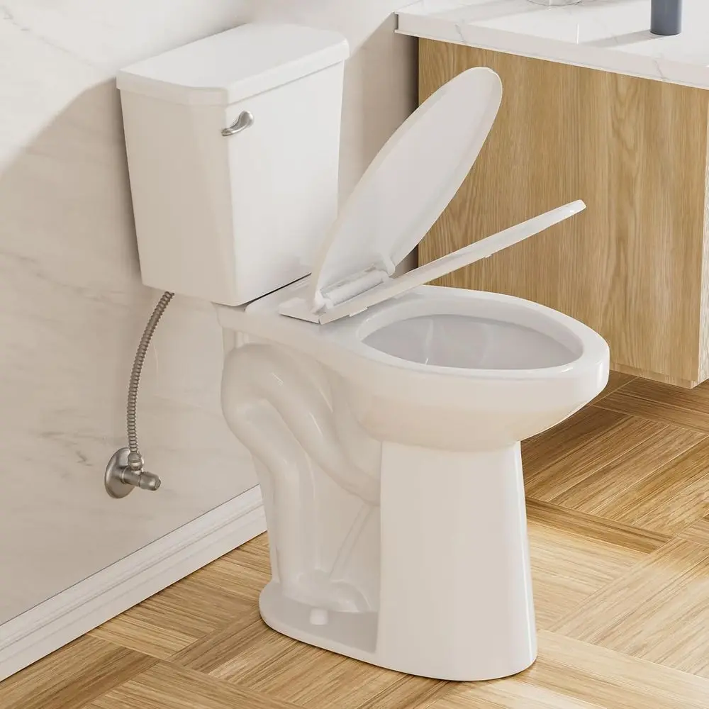 

DAFIFY Elongated Extra Tall Toilets with Comfort Height Seat, 1.28 GPF for Seniors & Tall Individuals