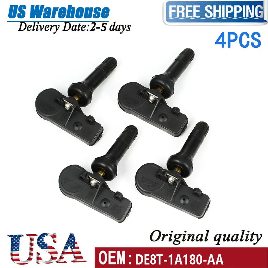 4X Genuine For Ford Motorcraft Tire Pressure Sensor OEM DE8T-1A180-AA TPMS