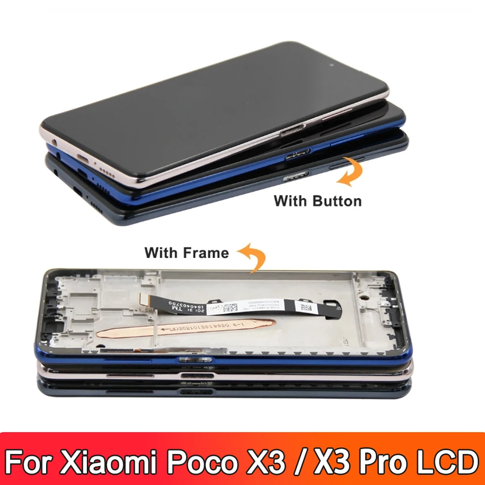 for Xiaomi Poco X3 Pro LCD Display Screen With Frame 6.67\