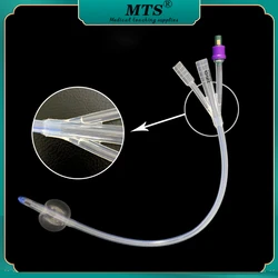 Silicone médico sons uretrais, macho Foley cateter e sons, 3 Way