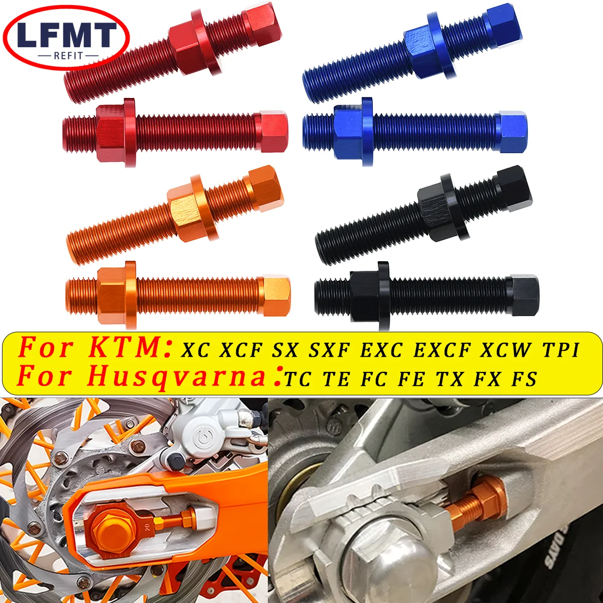 

Rear Axle Blocks Chain Adjuster Bolt For KTM 690 790 890 950 990 1090 1190 1290 ADVENTURE DUKE ENDURO SXS SMC R 2004-2023