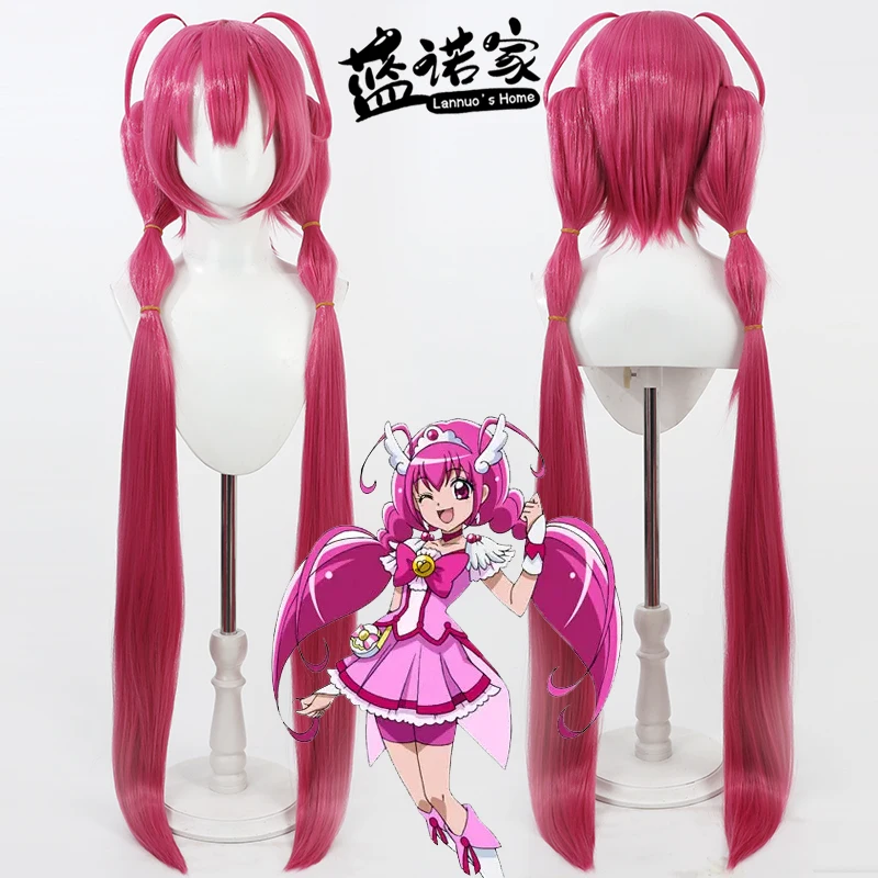 

Anime Pretty Cure Miyuki Hoshizora Cos Cosplay Wig Halloween Carnival Party Props Synthetic Hair Heat Resistant Fiber + Wig Cap