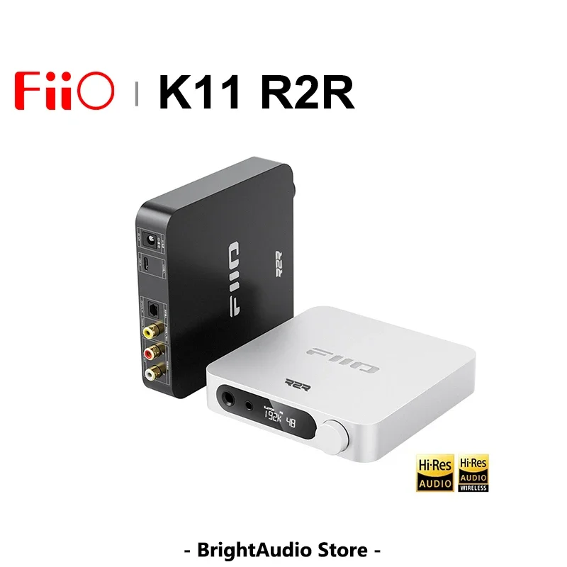 FiiO K11 R2R HIFI Desk DAC Headphone Amplifier HI-RES Home Audio PC 6.35mm Balanced 4.4mm RCA Coaxial Optical PCM384kHz/24Bit