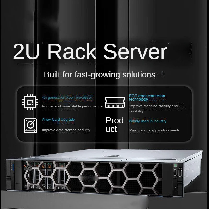 الأصلي الجديد Poweredge R760 'Intel Xeon 5418Y Server 2U Rack Internet Free Cloud Dells R760Xs Server