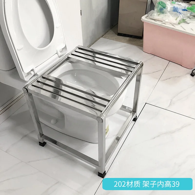 

Toilet seat to squat frame Toilet squat stool squat pit thickened stainless steel toilet