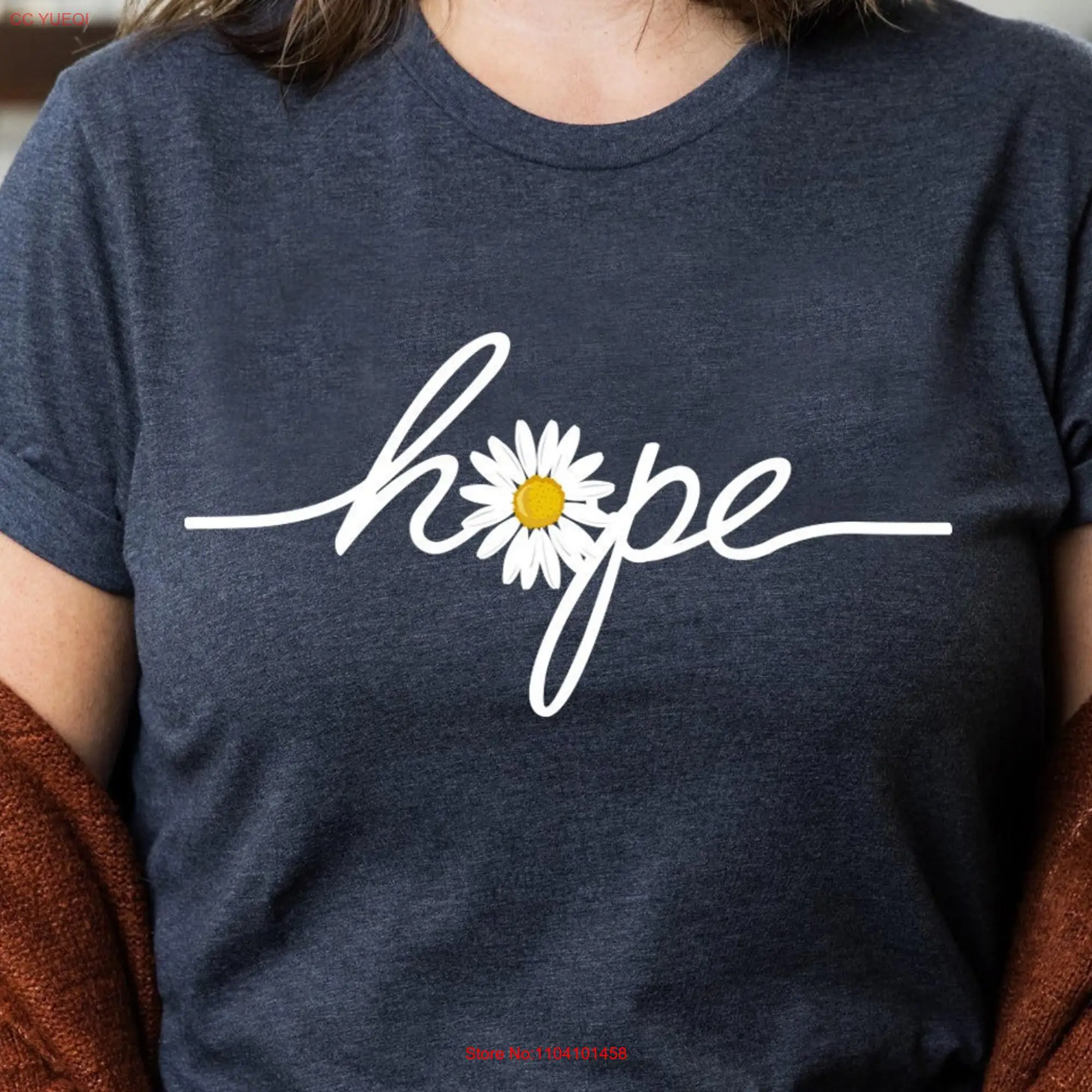 Hope T Shirt Hopeful Daisy Have Religious Inspirational Positive s Christian Motivational long or short sleeves