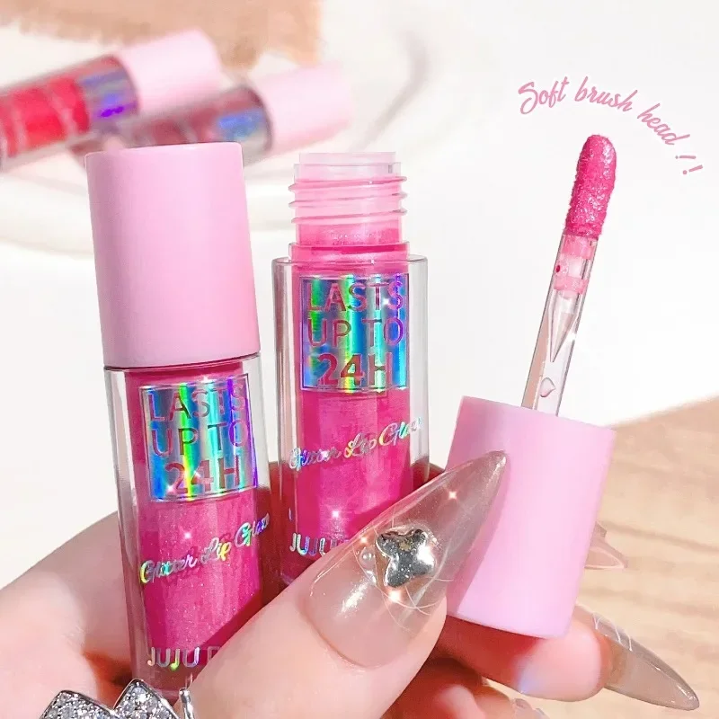 Liberação água glitter óleo labial mel batom líquido plumper lábio esmalte matiz cristal claro textura brilho labial maquiagem coreana