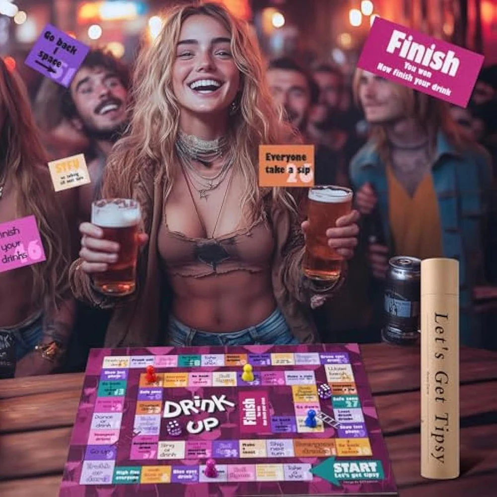 Drinking Game Exciting Playful Board Game Kit For Friends Family