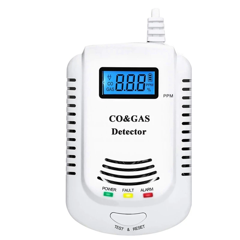 Independent Carbon Monoxide Detector Carbon Monoxide Detector Gas Alarm Sensor Methane Propane ,Gas Leak Detector EU Plug