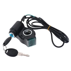 Electric Bicycle Thumb Throttle Voltmeter Digital Voltage Display Switch Power with Key Lock Bike Finger Thumb Throttle
