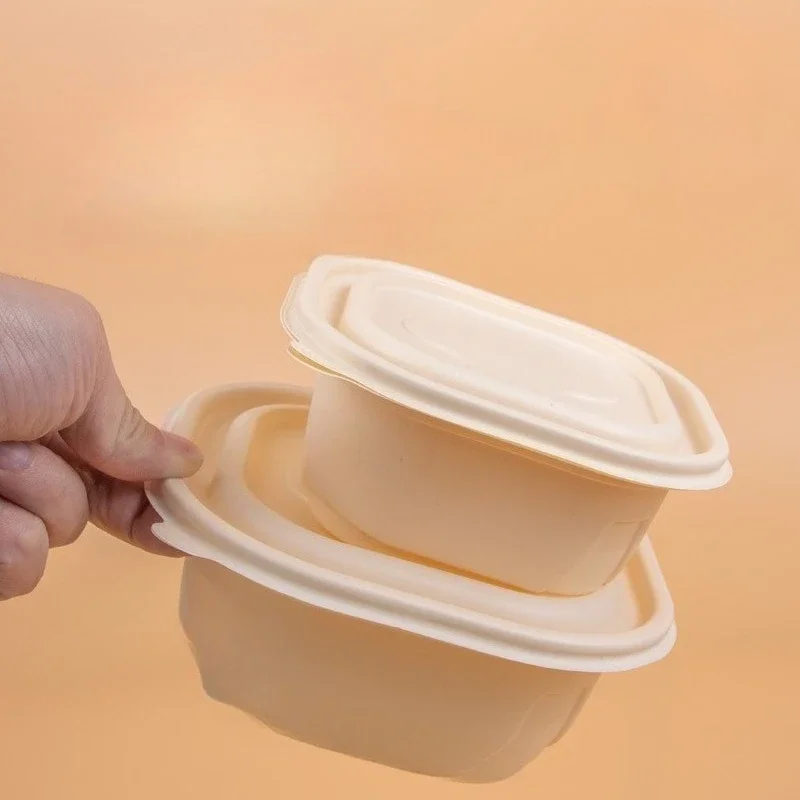 Household Eco-friendly Takeaway Packaging Box Food Grade Picnic Party Biodegradable Tableware 50pcs Disposable Square Packaging