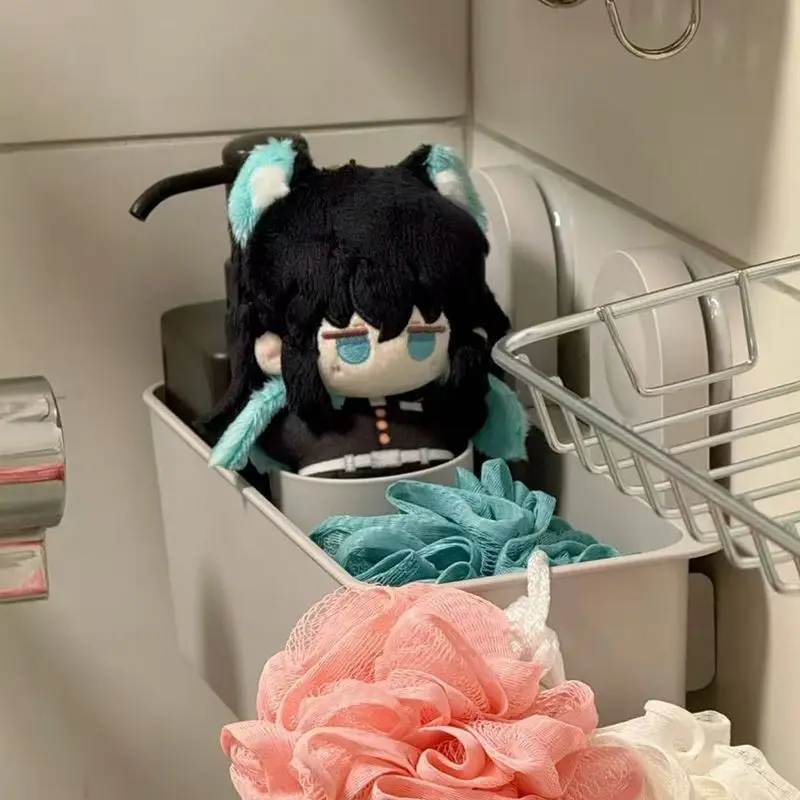 10cm Anime Demon Slayer Tokitou Muichirou Q versión kawaii muñeca de algodón mochila colgante decoración juguetes decoración de escritorio regalos