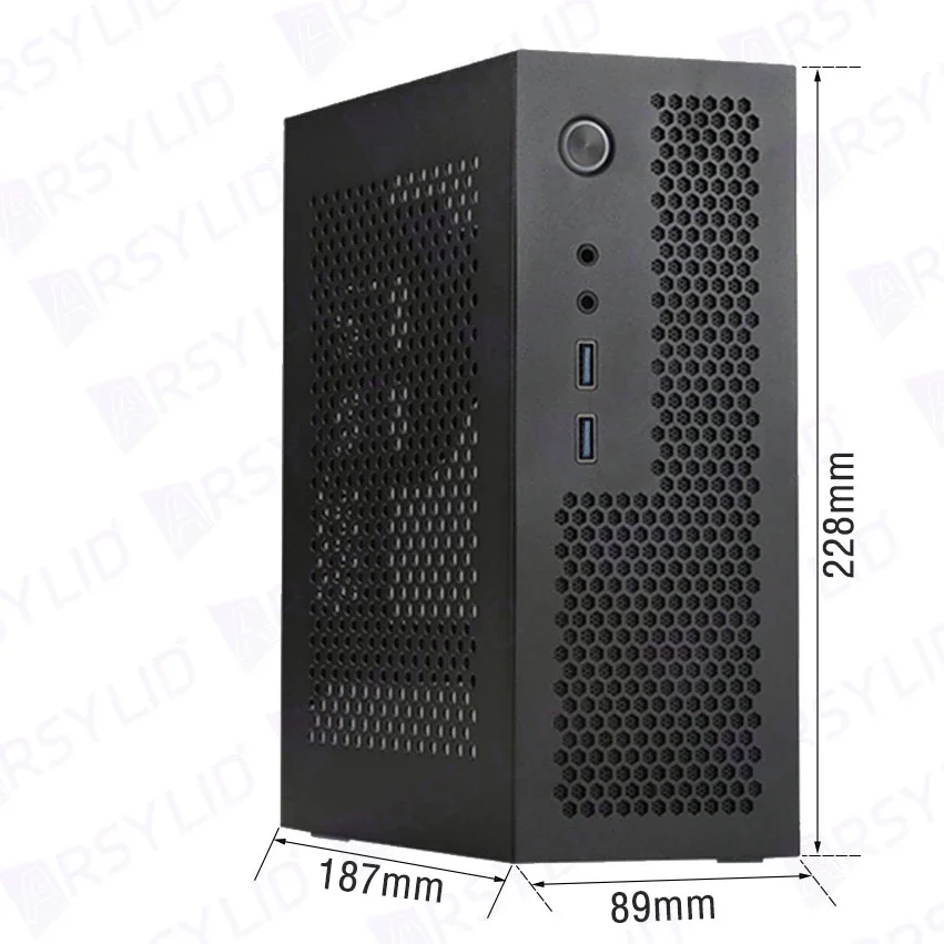 BC A09m 3.8L ITX هيكل سكين بطاقة A4 HTPC كمبيوتر محمول دعم PCIe 2.5 'SSD محرك صغير IPC فليكس PSU