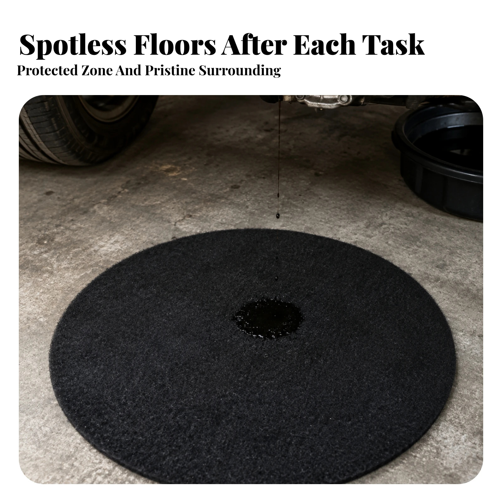 2 Pieces Oil Splash Pad Reusable Oil Drain Splash Pad Automotive Supplies Washable Cuttable for DIY Car Owners, Garage
