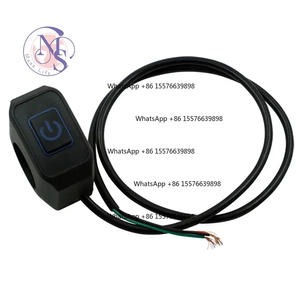 ZOCI-FOR 22mm Motorcycle Handlebar Switch, Waterproof ON/OFF Control Button with LED Display Lamp Modification Accessories