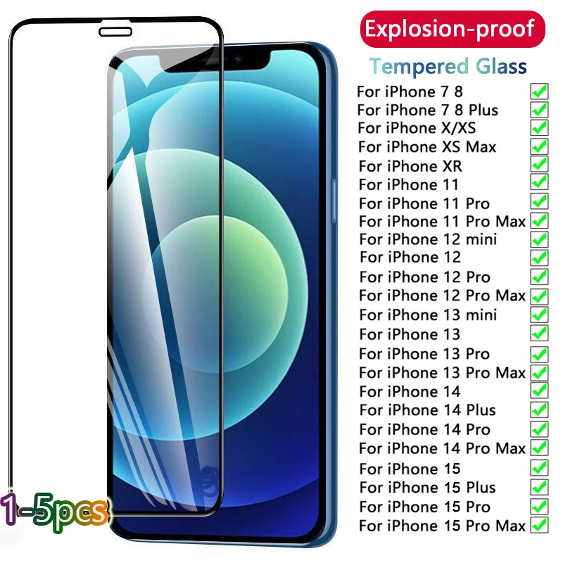 

High Definition, Scratch and Fingerprint Resistant Tempered Glass Protective Film for Iphone15 14 13 12 11 Pro Max X XR XSMAX