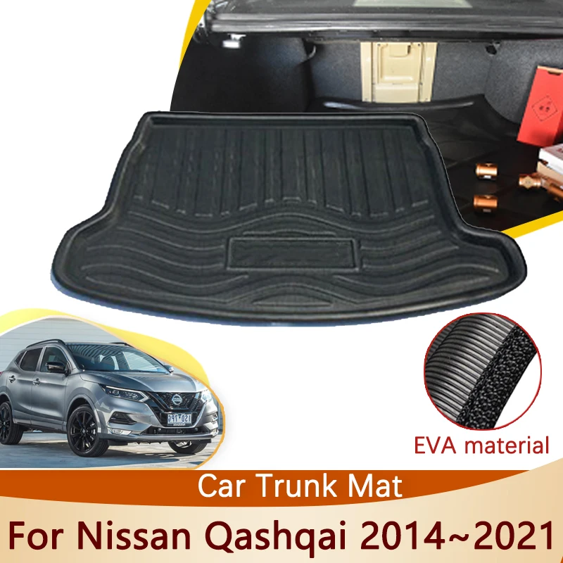 

For Nissan Qashqai J11 Rogue Sport 2014~2021 2017 Accessorie Car Rear Trunk Mat Waterproof Floor Tray Liner Cargo Boot Carpet 1x