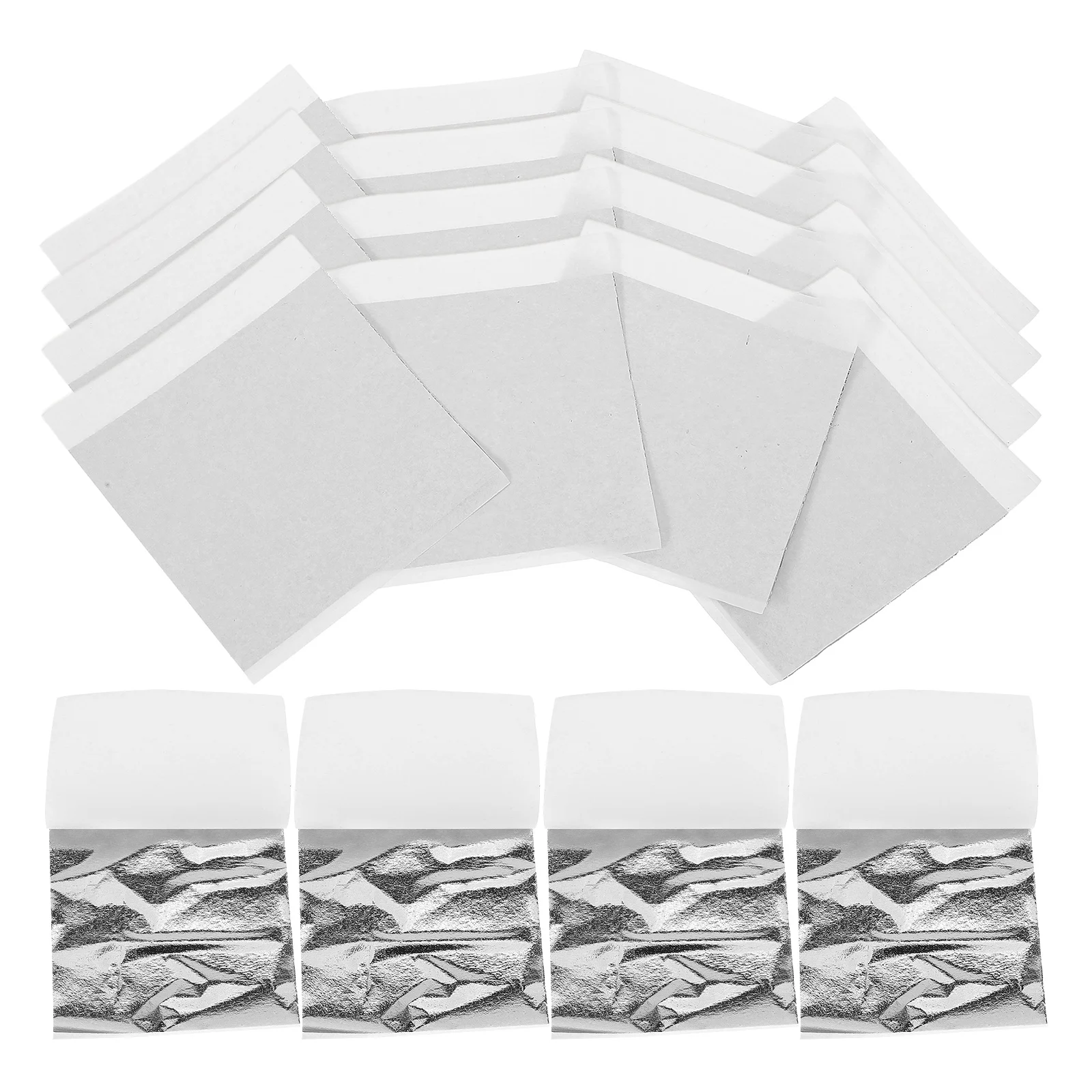 

100 Sheets Foil Decoration Flakes Silver Flake for Crafts Anodized Aluminum DIY Handcraft Gilding Art Metal Leaf