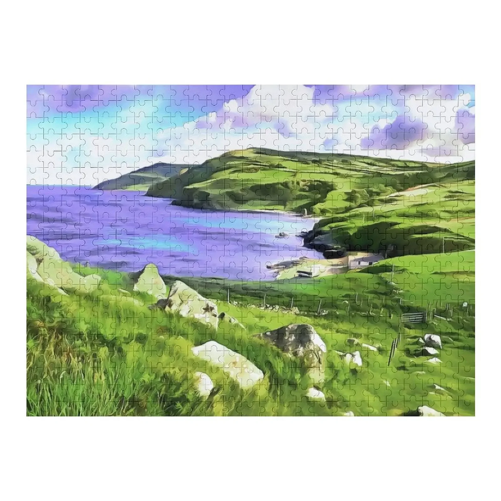 

Torr Head View, Ireland. (Painting.) Jigsaw Puzzle Custom Child Gift Custom Kids Toy Personalized Gift Ideas Puzzle