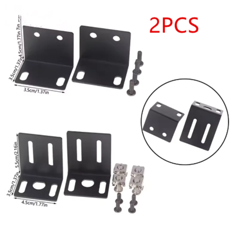 1 Set Metall 1U 19 "Rack Mount Ohr Montage verbinden mit Schraube Kappe für Rahmen Box Hohe Qulaity Wireless System empfänger Host Neue