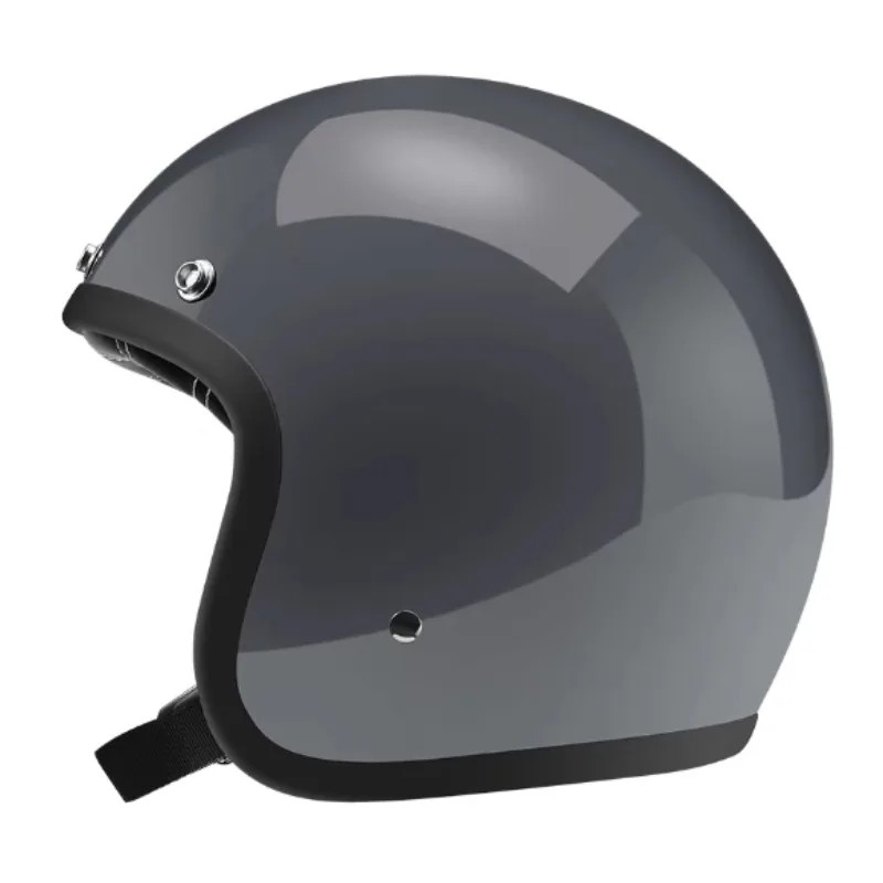 High strength fiberglass classic retro Open face 3/4 helmet, For Harley Davidson Cruise Motorcycle Protective Helmet AMZ 818
