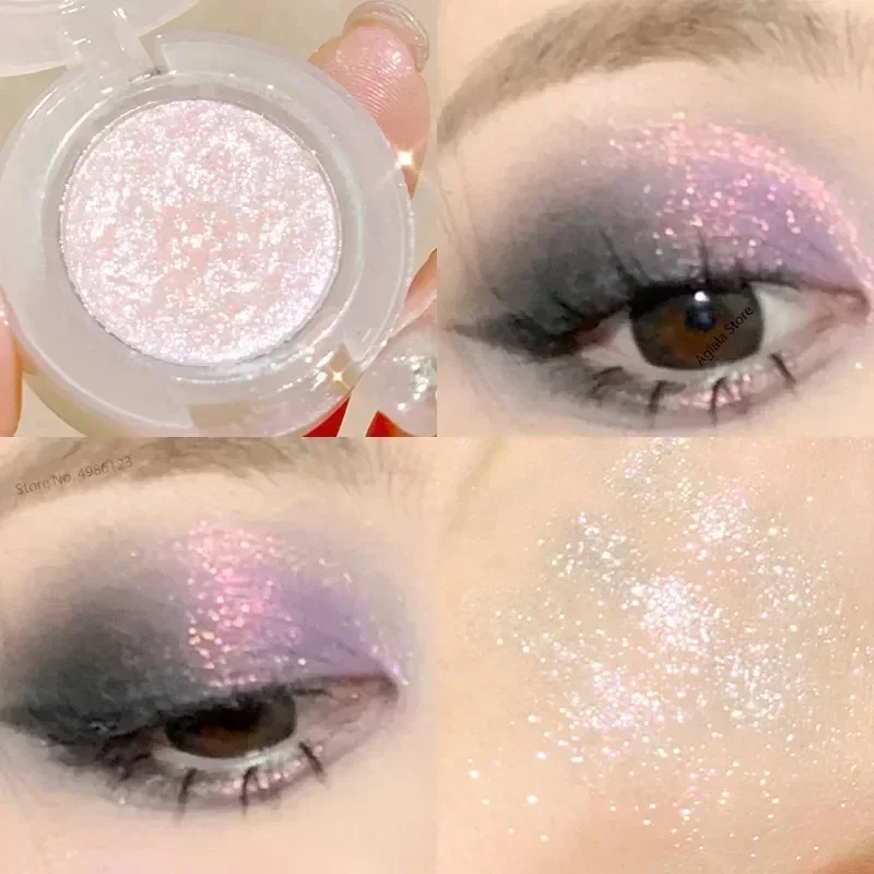 Monochroom Glitter Oogschaduw Parelmoer Diamant Oogschaduw Palet Markeerstift Poeder Make-up Helder Glanzende Oogmake-up Cosmetica