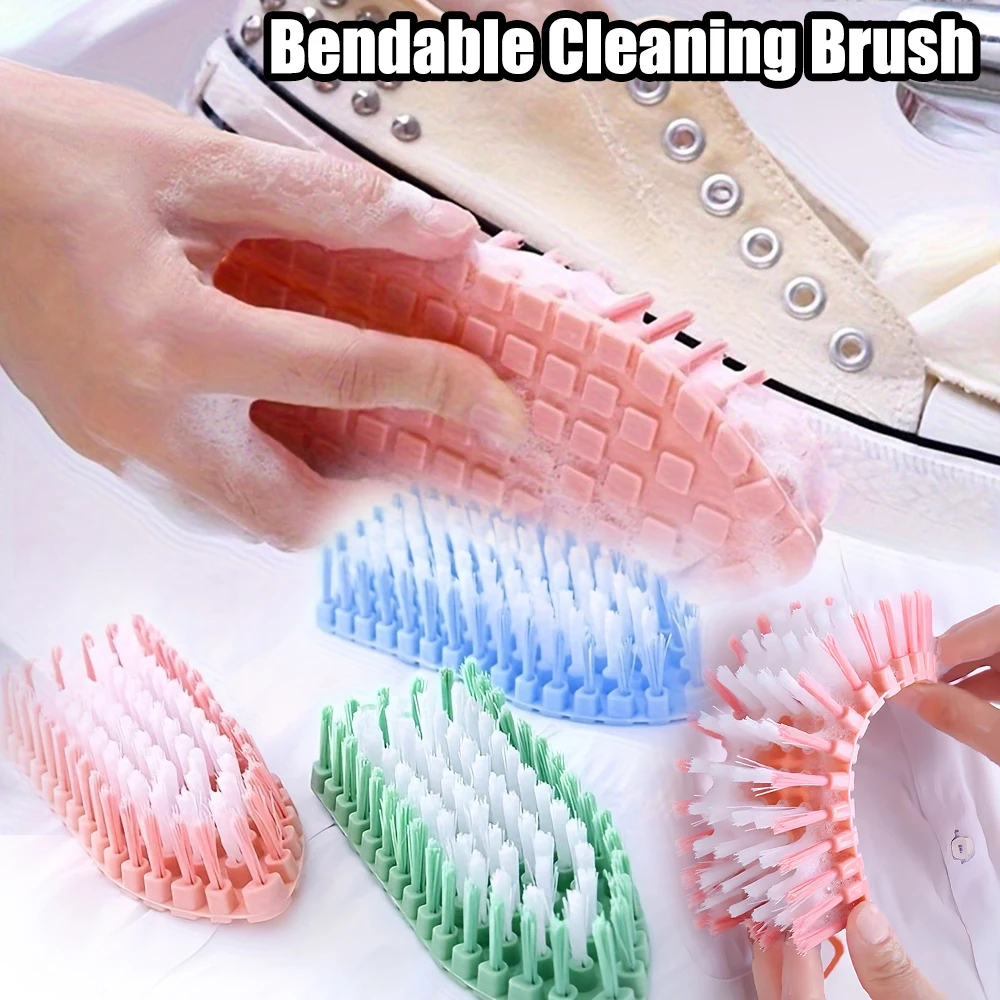 Bendable Cleaning Brush Flexible Gap Scrub Brush Bathroom Kitchen Multi Purpose Floor Tub Sink Tile Edge Dead Corner Cleaner