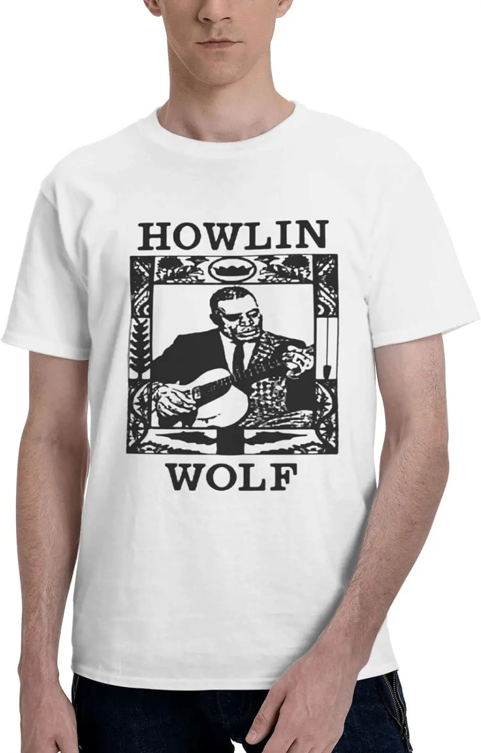 

Howlin Wolf T Shirt Men's Summer Tee Casual Fashion Short Sleeve Shirts