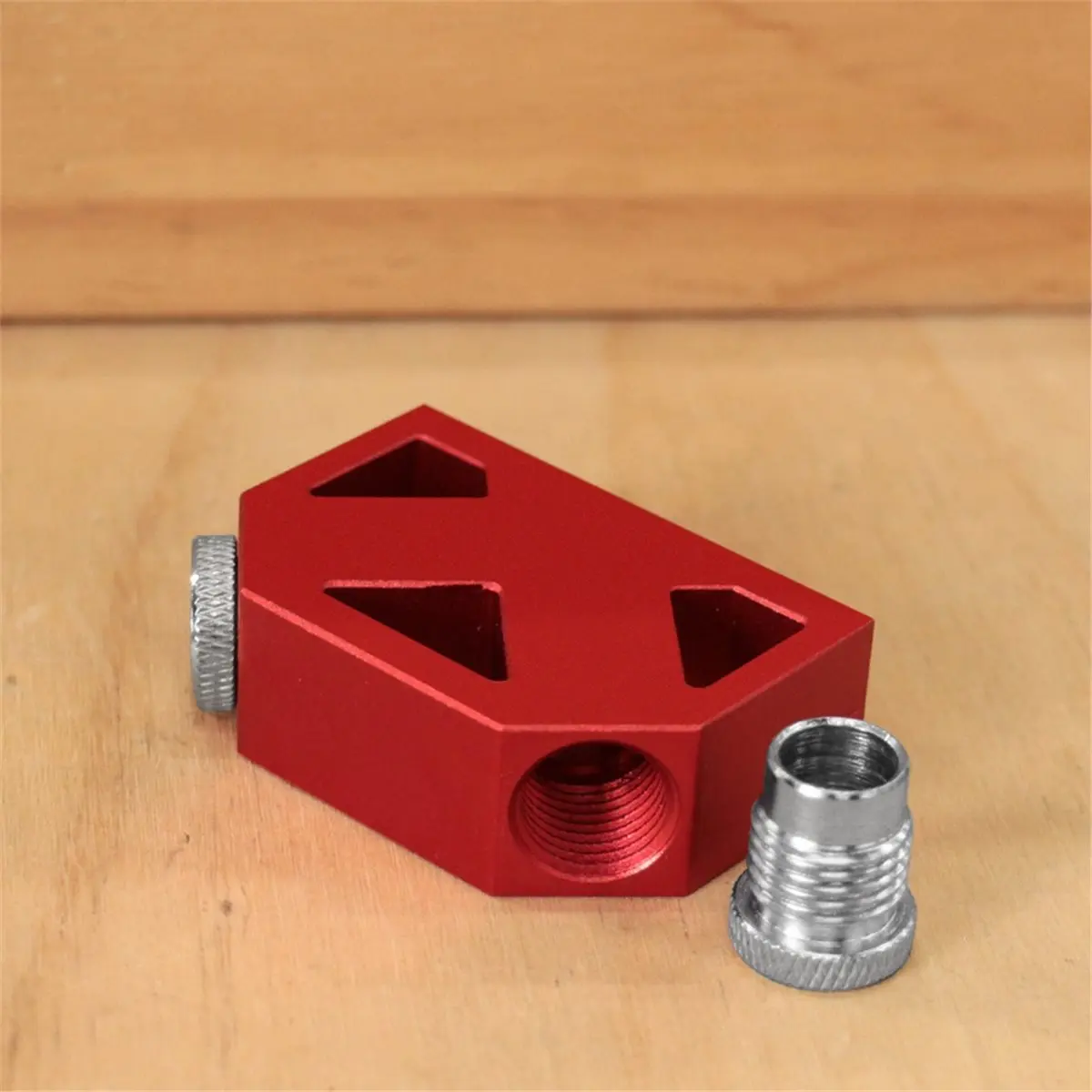 2026 New 45° Angle Hole Drill Guide, Pocket Hole Jig Woodworking Inclined Hole Fixture Aluminum Positioner Joint Tool