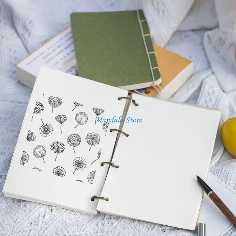 

U2JC Dandelions Silicone Stamp Decorative Transparent Stamp Seal for DIY Greeting Card