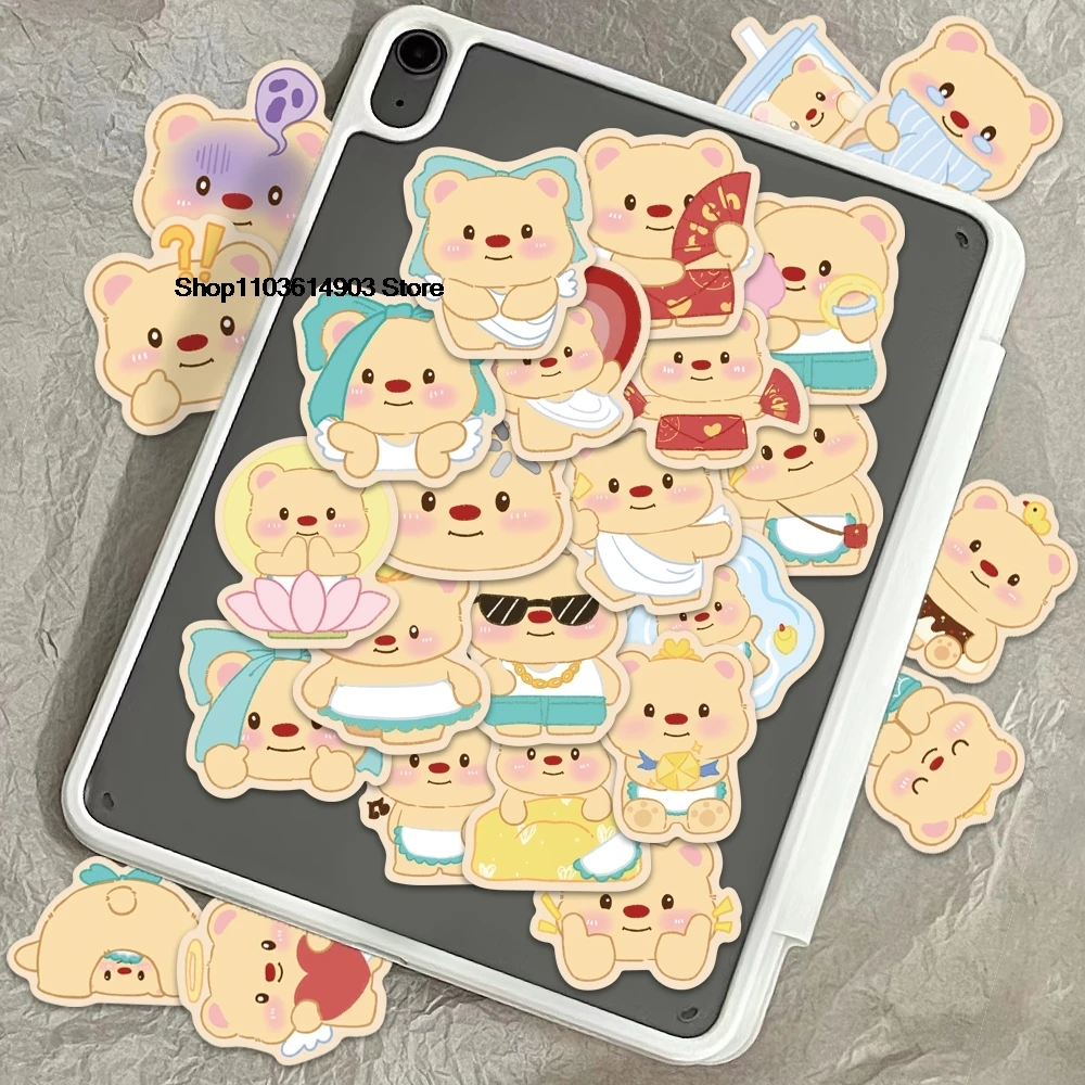 

60PCS Cartoon Cute Butter Bear Stickers Creative Decoration Mobile Phone Laptop Computer water bottle Skateboard Sticker