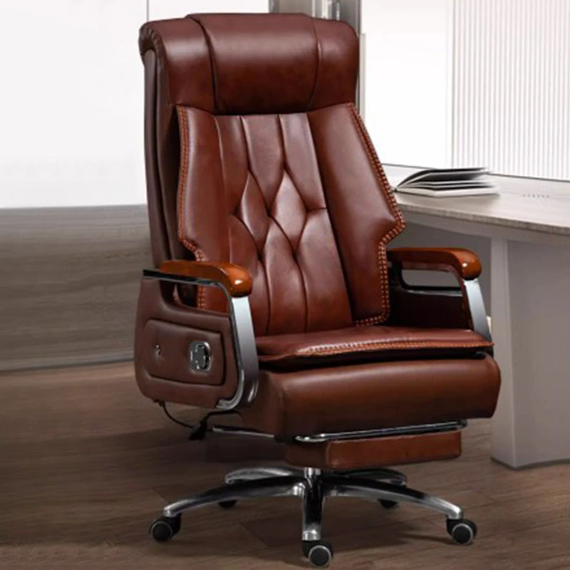 Adjustable Leather Office Chair Support Recliner Executive Modern Chair Mobile Ergonomic Cadeiras De Escritorio Office Furniture